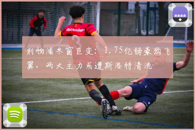利物浦冬窗巨变：1.75亿镑豪购飞翼，两大主力或遭斯洛特清洗